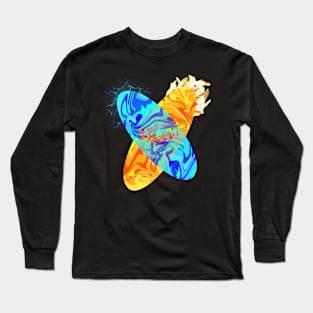 Hawaii Fire and Water Design Long Sleeve T-Shirt